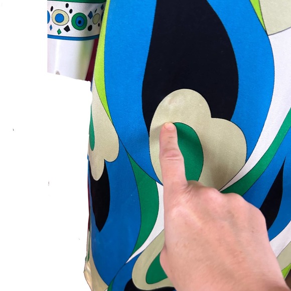 Flora Kung Psychedelic Pop Art Print Signed Silk Dress /  Size 0 * - Picture 4 of 6